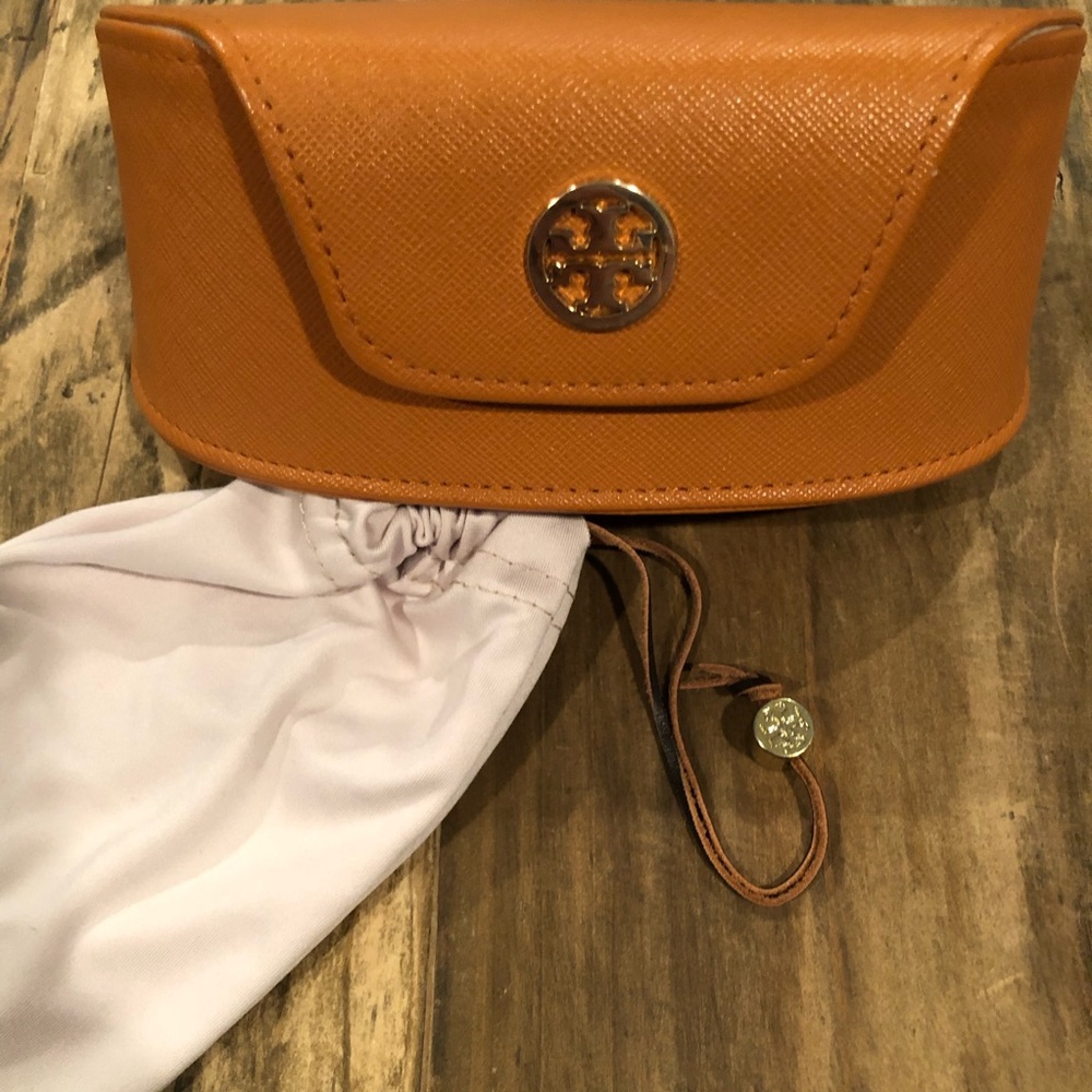 Tory Burch sun glass case and pouch